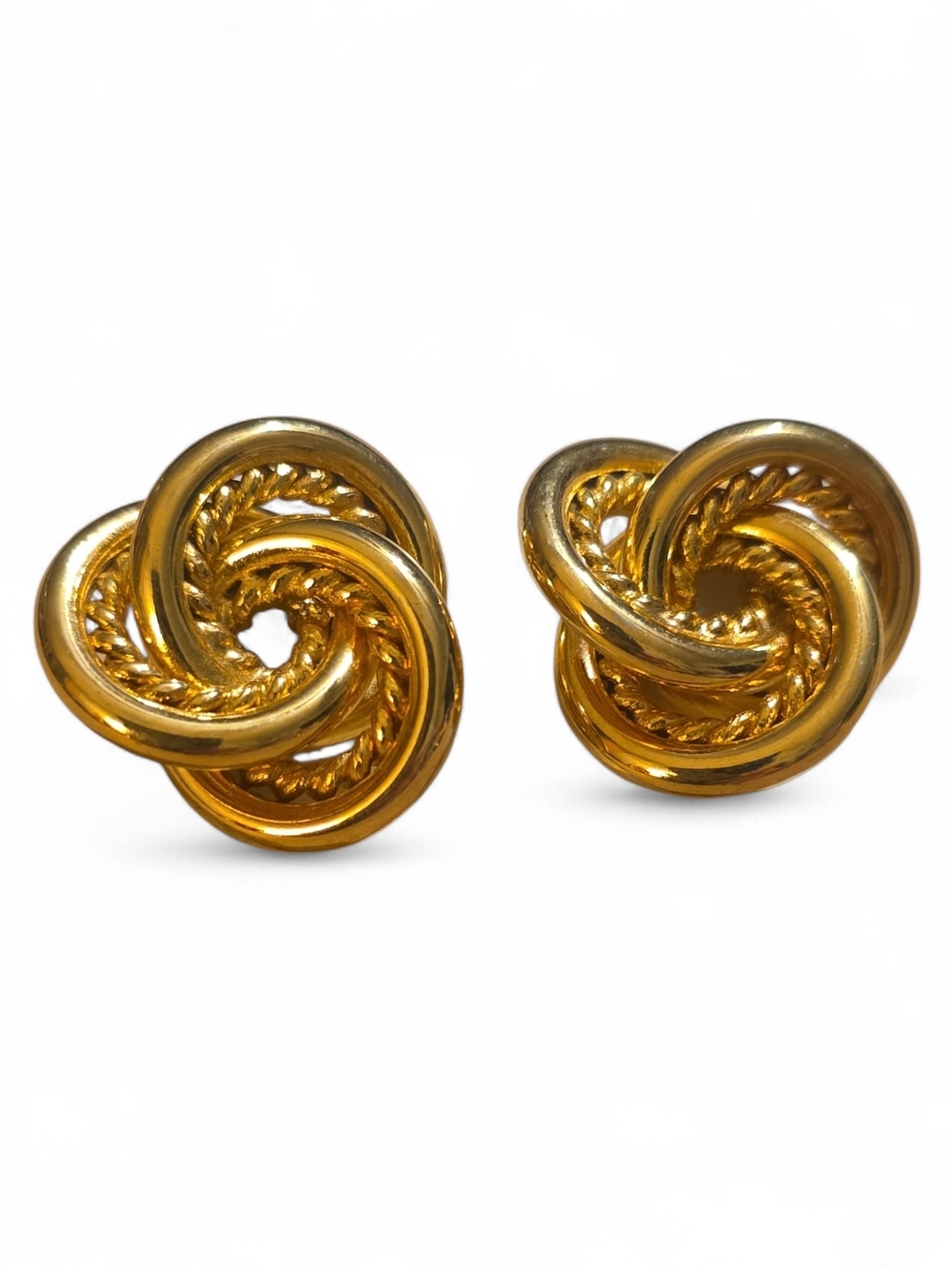 Vintage Gold Knot Stud Earrings - Elegant Women’s Jewelry